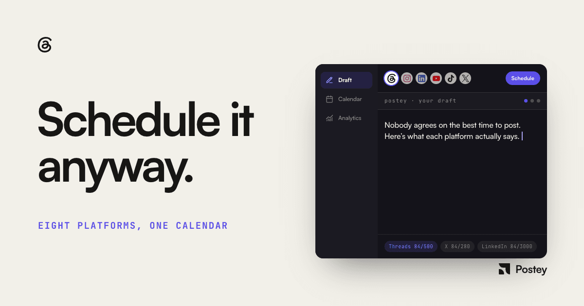 How to Schedule Threads Posts